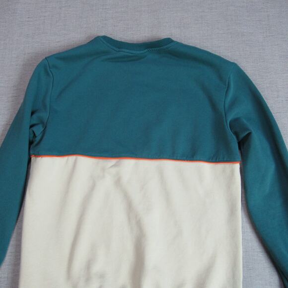 Skrued Sweatshirt Mens Small Teal Cream Music Punk Skater Hip Hop Emo Pullover - Picture 7 of 14